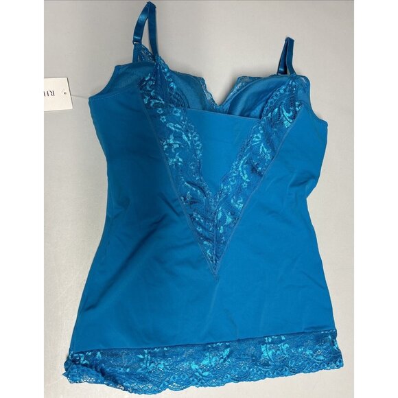 Rhonda Shear Pin Up Girl Lace Camisole Women’s Cami Tank Blue Women's XL NWT - Picture 4 of 6